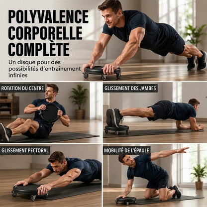 SilkEase™ Roue Abdominale avec Genouillère | Renforcement Abdominal & Gainage Efficace