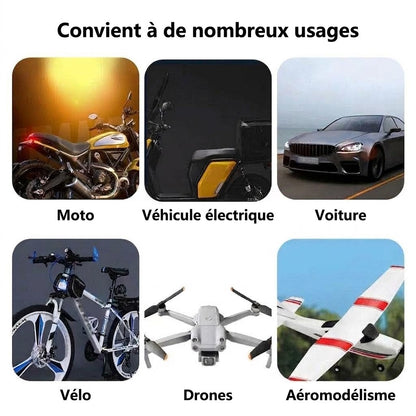 Bande lumineuse LED sans fil avec télécommande OmniLiving™ (8 couleurs)