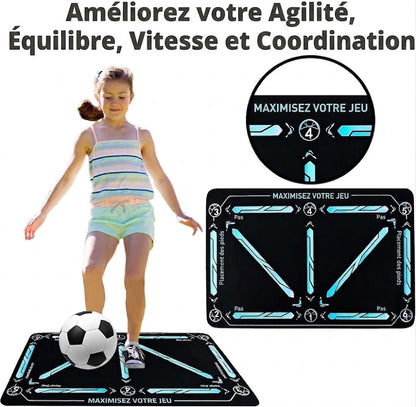 Tapis d'entraînement de football antidérapant NovaPulse™ (tapis d'agilité silencieux)