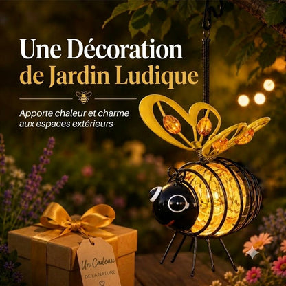 Lanterne Solaire Suspendue avec Abeilles – Éclairage Décoratif de Jardin