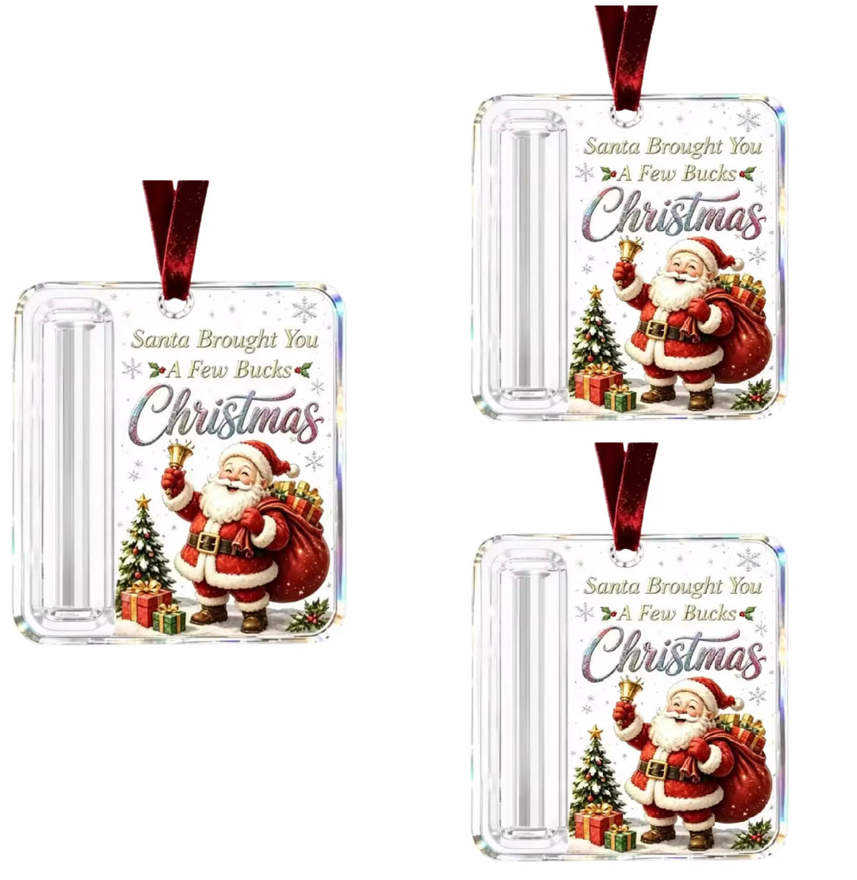 VaraLiving™ Porte-Billets de Noël en Acrylique à Suspendre