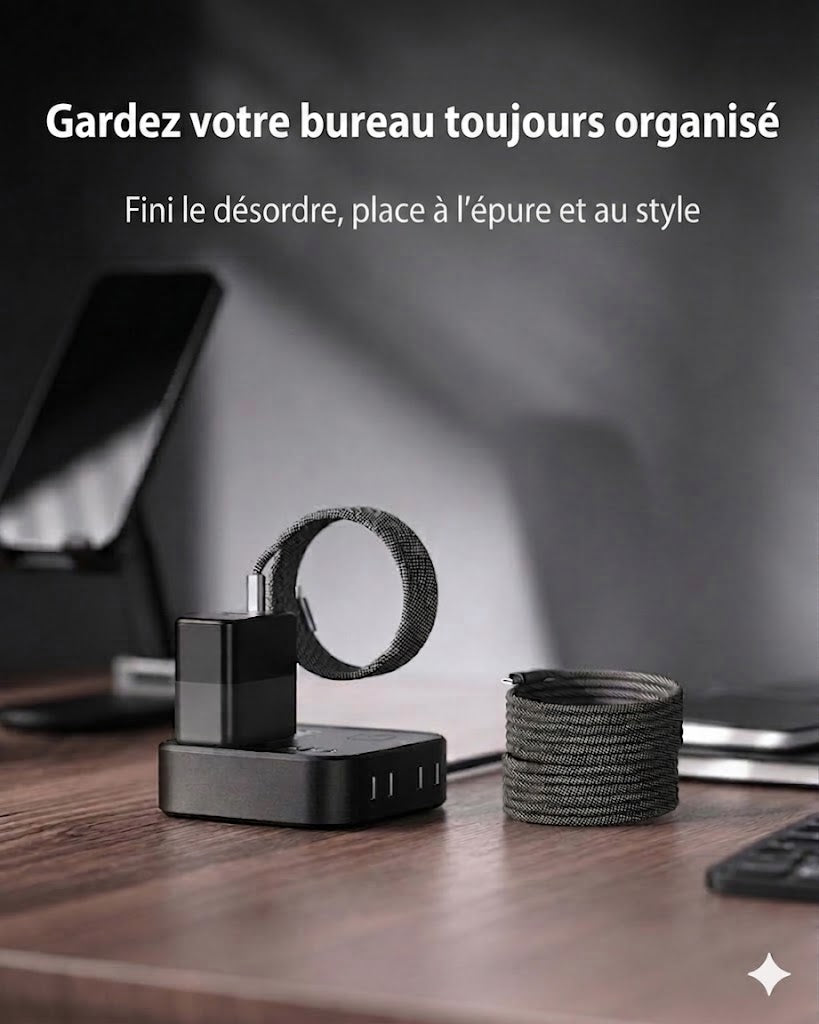 Câble Magnétique Anti-Nœuds 4-en-1 (Nouvelle Version)