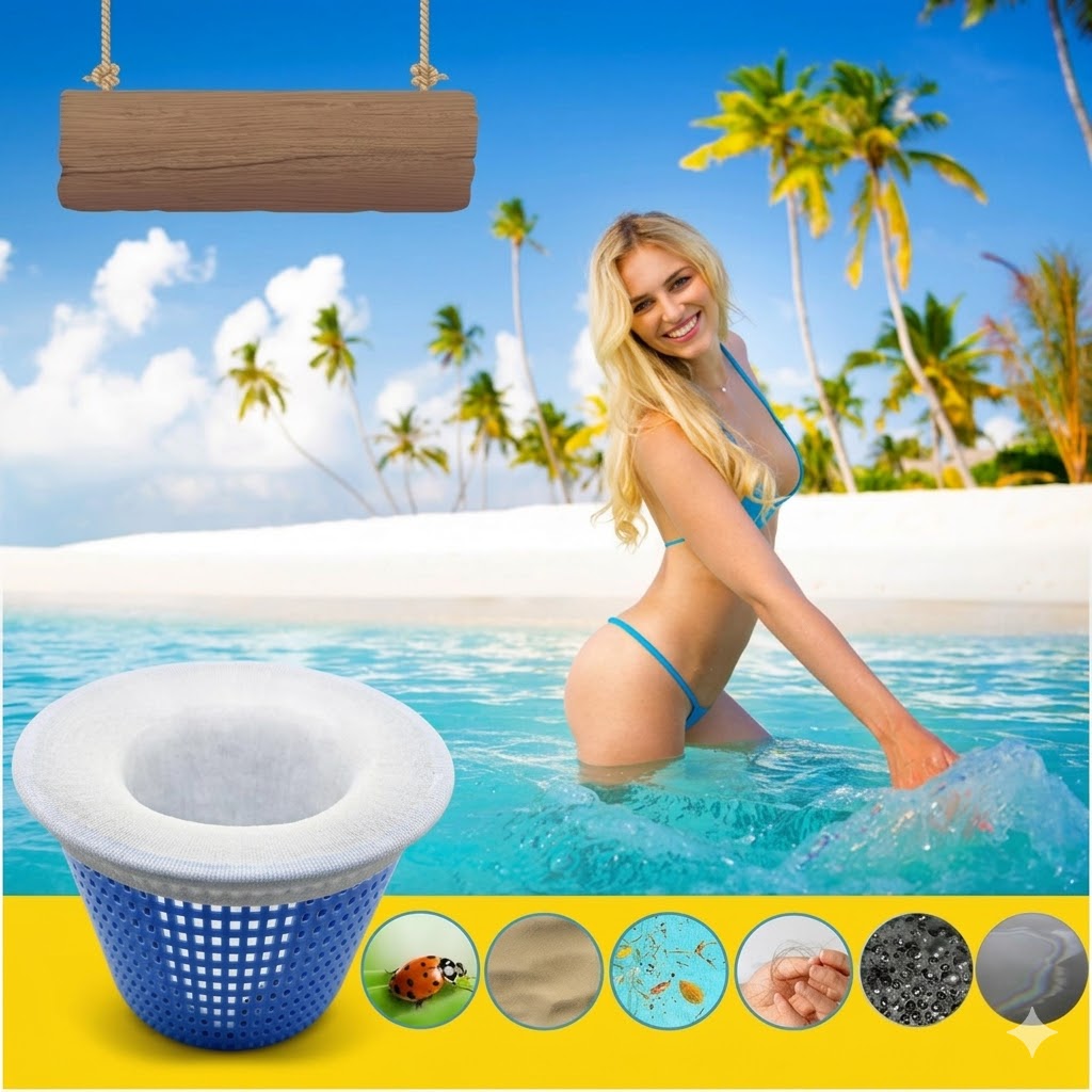 Chaussettes de Filtre Réutilisables pour Skimmer de Piscine