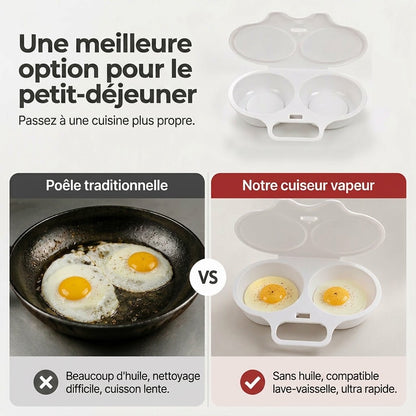 Cuiseur à œufs pour micro-ondes intelligent avec couvercle OmniLiving™