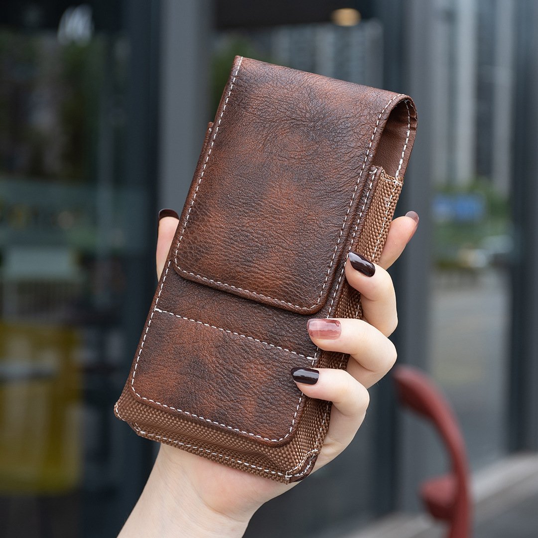 LuxeModa™ Étui de Ceinture en Cuir pour Smartphone