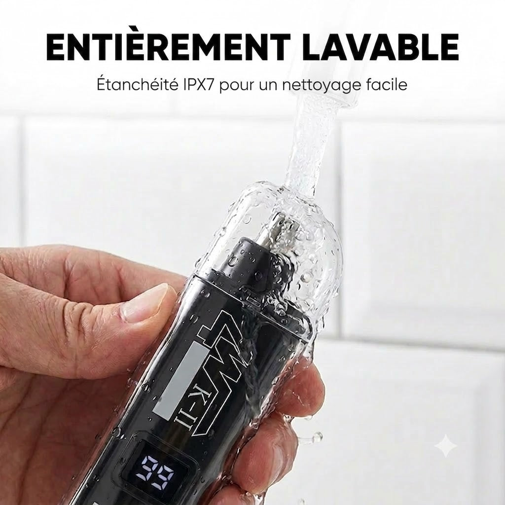 SilkEase™ Tondeuse Nez & Oreilles de Précision avec Écran LED