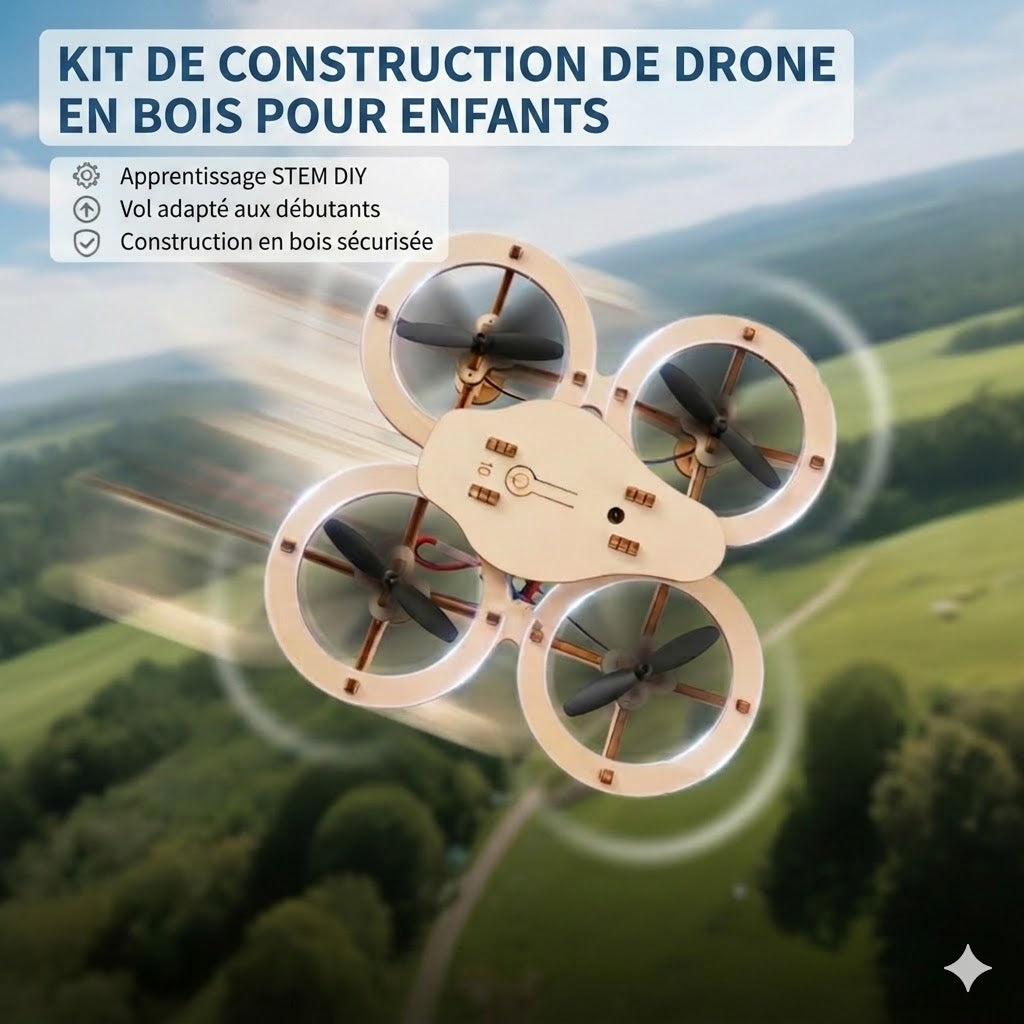 Drone en Bois DIY – Kit Scientifique STEM