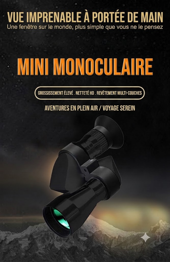 Monoculaire Mini HD pour Smartphone – Zoom Puissant & Portable