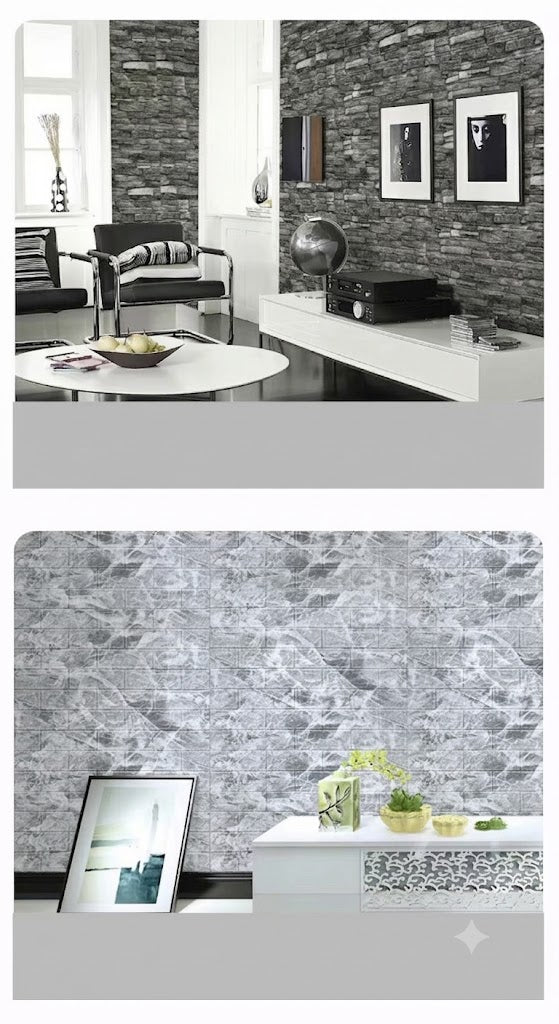 Panneau Mural 3D Auto-Adhésif – Effet Brique