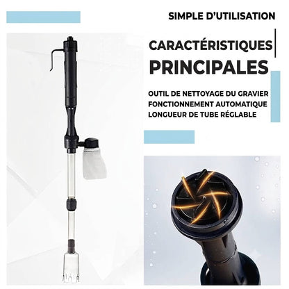 Nettoyeur de gravier électrique pour aquarium