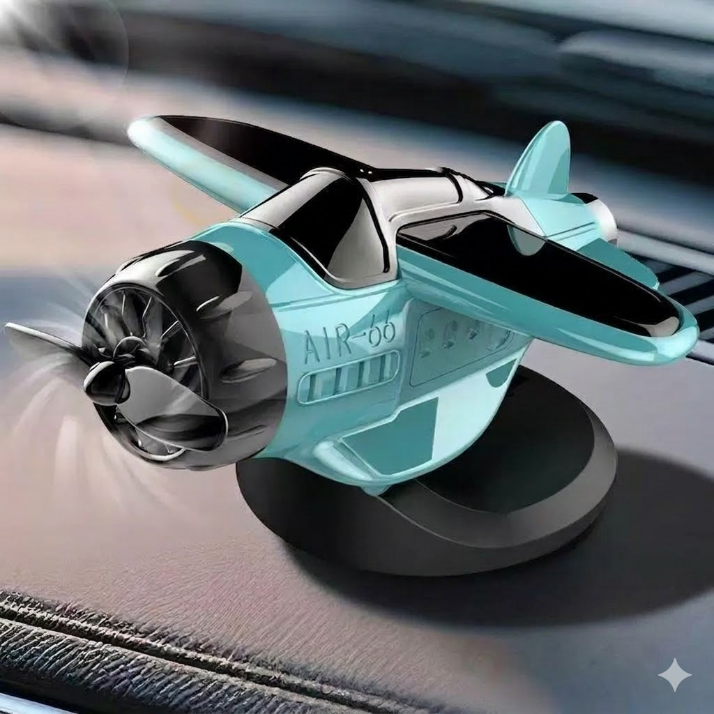 Avion Solaire Rotatif – Déco de Voiture