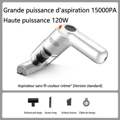 Aspirateur de Voiture Sans Fil Puissant – Compact & Haute Puissance d'Aspiration