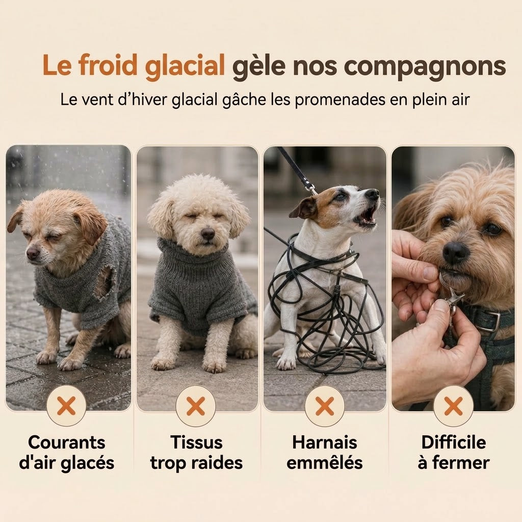 VaraLiving™ Manteau d'Hiver Chaud pour Chien | Bandes Réfléchissantes pour Chiens Petits & Moyens
