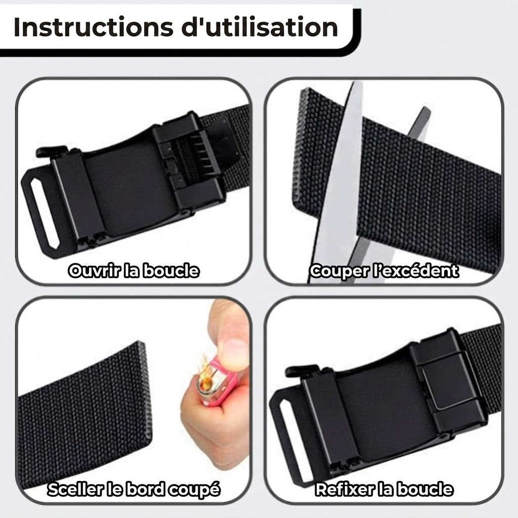 Ceinture Tactique Élastique – Boucle à Cliquet Ultra-Légère