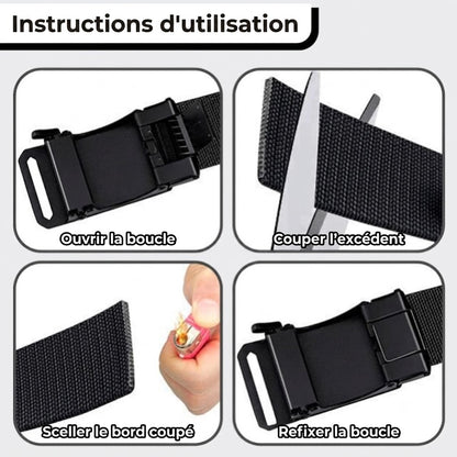Ceinture Tactique Élastique – Boucle à Cliquet Ultra-Légère