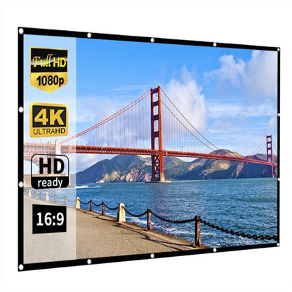 Écran de Projection Portable 4K Anti-Lumière – Toile Pliable et Occultante pour Home Cinéma