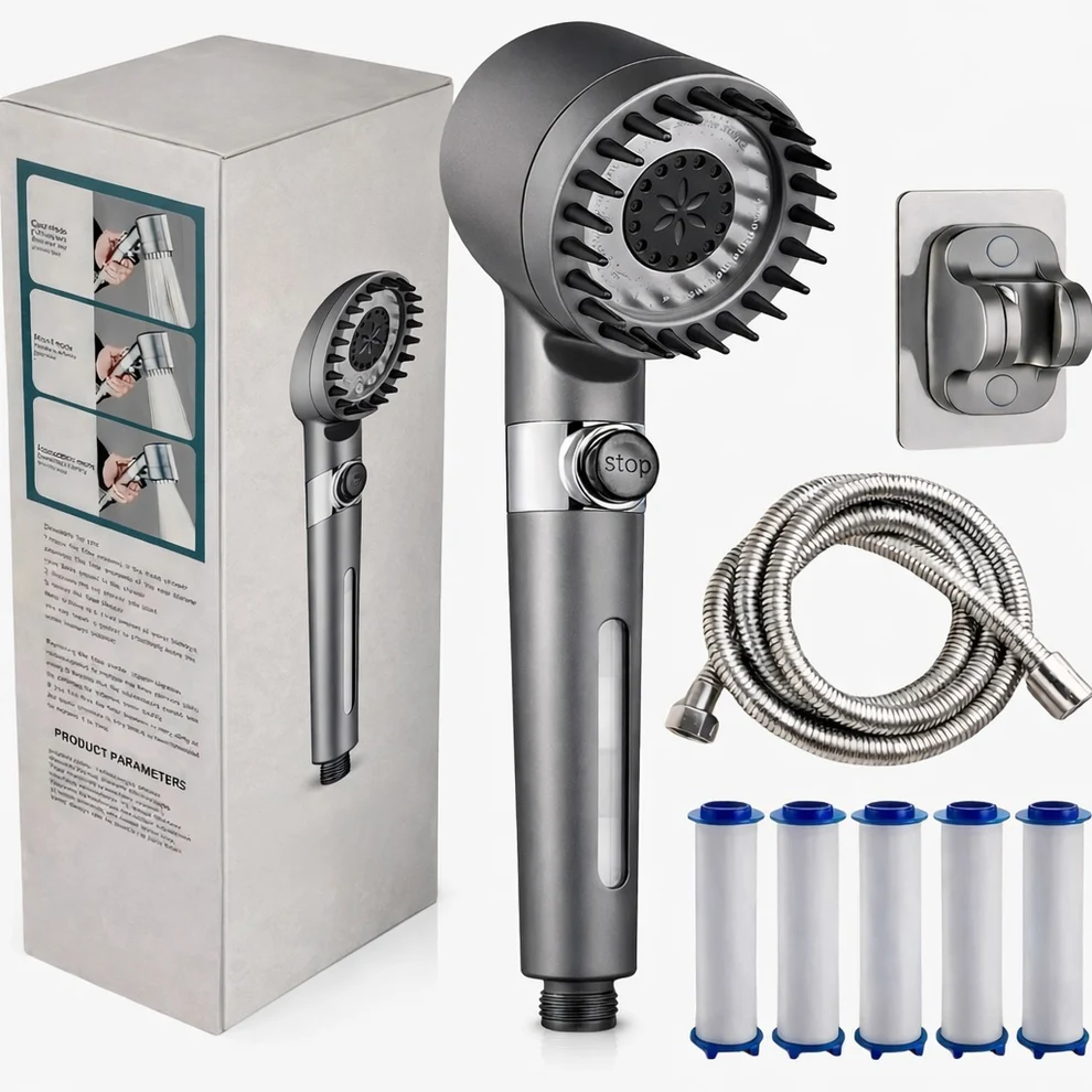 Pommeau de Douche Filtrant ProShield™ + 5 Cartouches