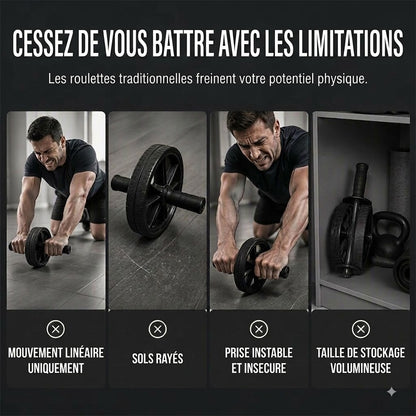 SilkEase™ Roue Abdominale avec Genouillère | Renforcement Abdominal & Gainage Efficace