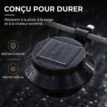 Lampe LED solaire étanche pour avant-toit et mur OmniLiving™ | IP65 et énergie solaire