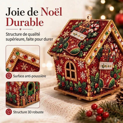 Peinture de perles 3D DIY pour Noël OmniLiving™ | Art diamant étincelant et décoration de Noël
