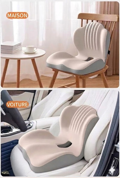Coussin de Siège Mémoire de Forme – Anti-Mal de Dos