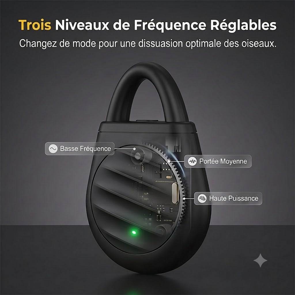 Mini Porte-Clés Répulsif Anti-Nuisibles à Ultrasons