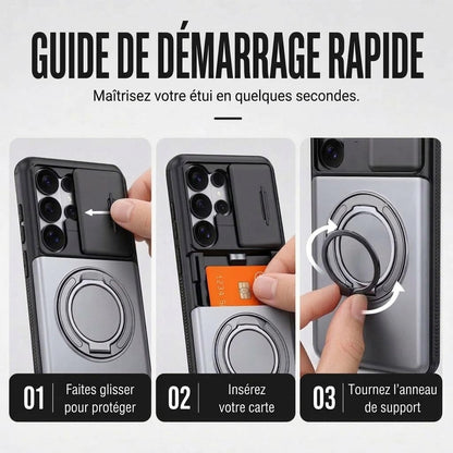 Coque antichoc pour Samsung avec porte-cartes caché FISHING™ | Protection 2-en-1