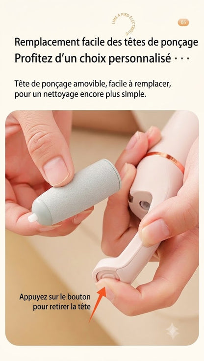 [ACHETEZ 1, OBTENEZ-EN 1 GRATUIT] Râpe anti-callosités électrique améliorée SilkEase™ | Lime à pieds rechargeable