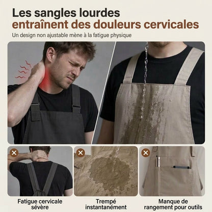 VaraLiving™ Tablier de Cuisine Style Gilet | Imperméable, Anti-Huile & Respirant Sans Tour de Cou
