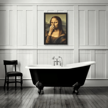 Décoration Murale Humoristique pour Toilettes et Salle de Bain – Cadeau Original (Sans Cadre)