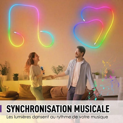 Bande lumineuse LED RGB flexible et intelligente avec application et télécommande VaraLiving™