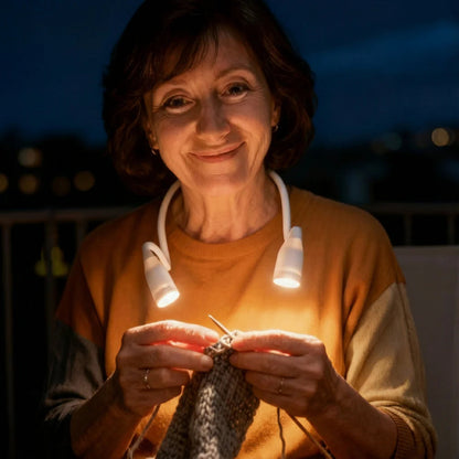 Lampe de Lecture LED Tour de Cou : Libérez vos mains pour vos créations et vos lectures préférées.
