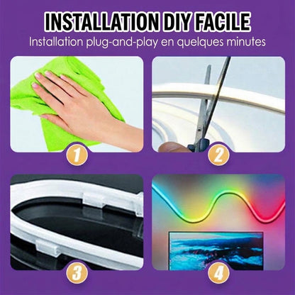 Bande lumineuse LED RGB flexible et intelligente avec application et télécommande VaraLiving™