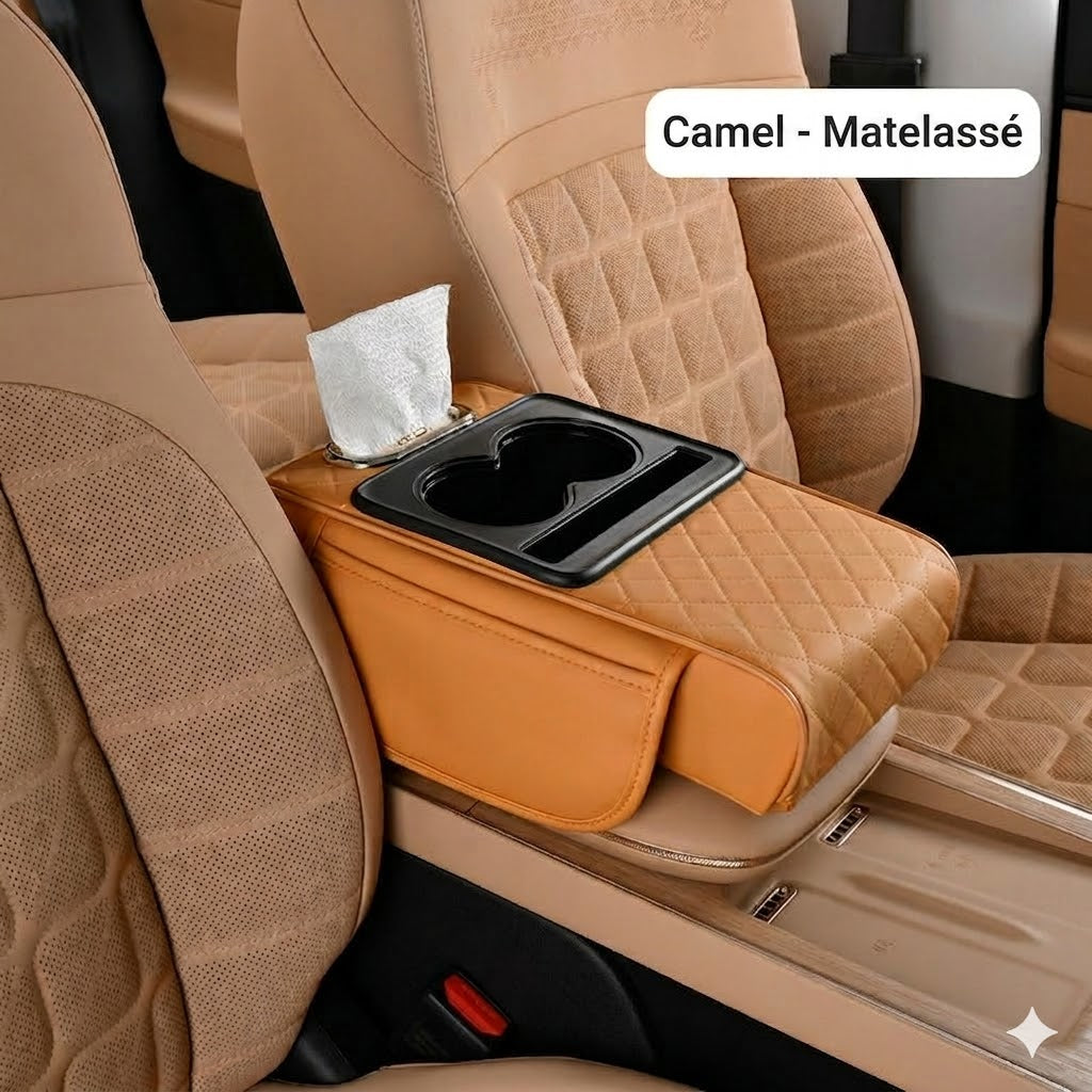Coussin d'Accoudoir Central Multifonction – Confort Ergonomique & Rangement