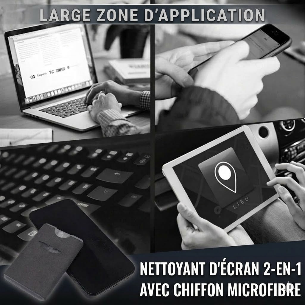 Nettoyeur d'Écran 2-en-1 – Portable & Lavable
