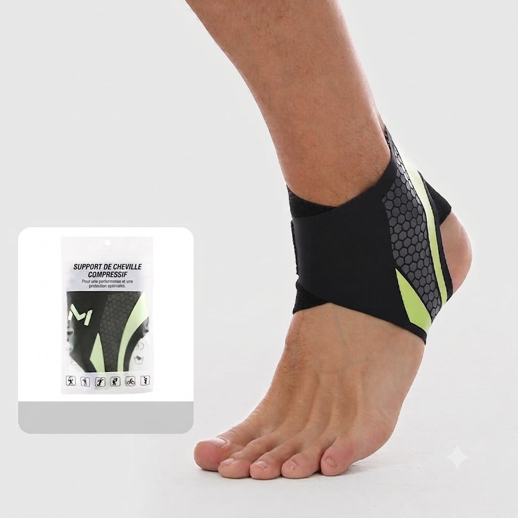 Orthèse de cheville à compression en Y UltraFit - Fine avec talon ouvert