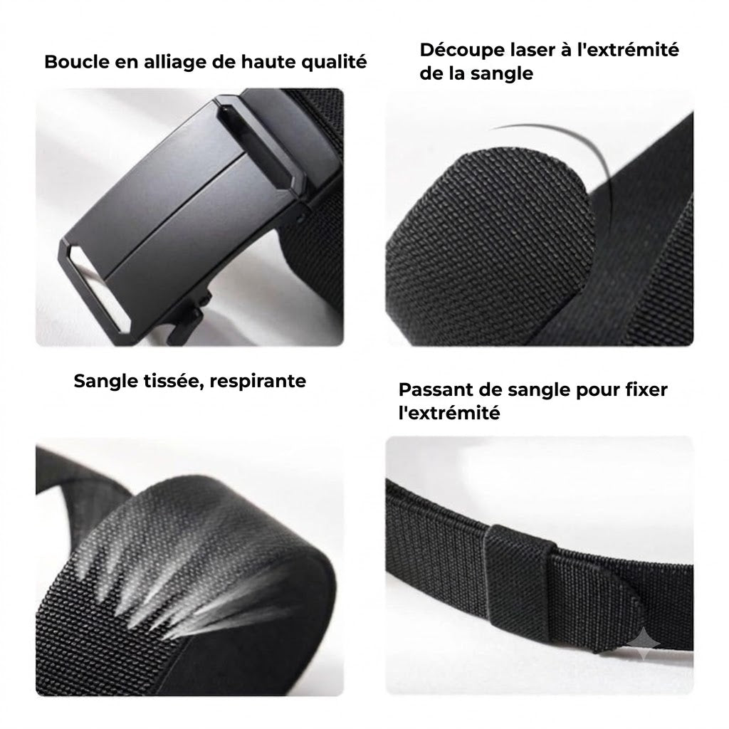 Ceinture Tactique Élastique – Boucle à Cliquet Ultra-Légère