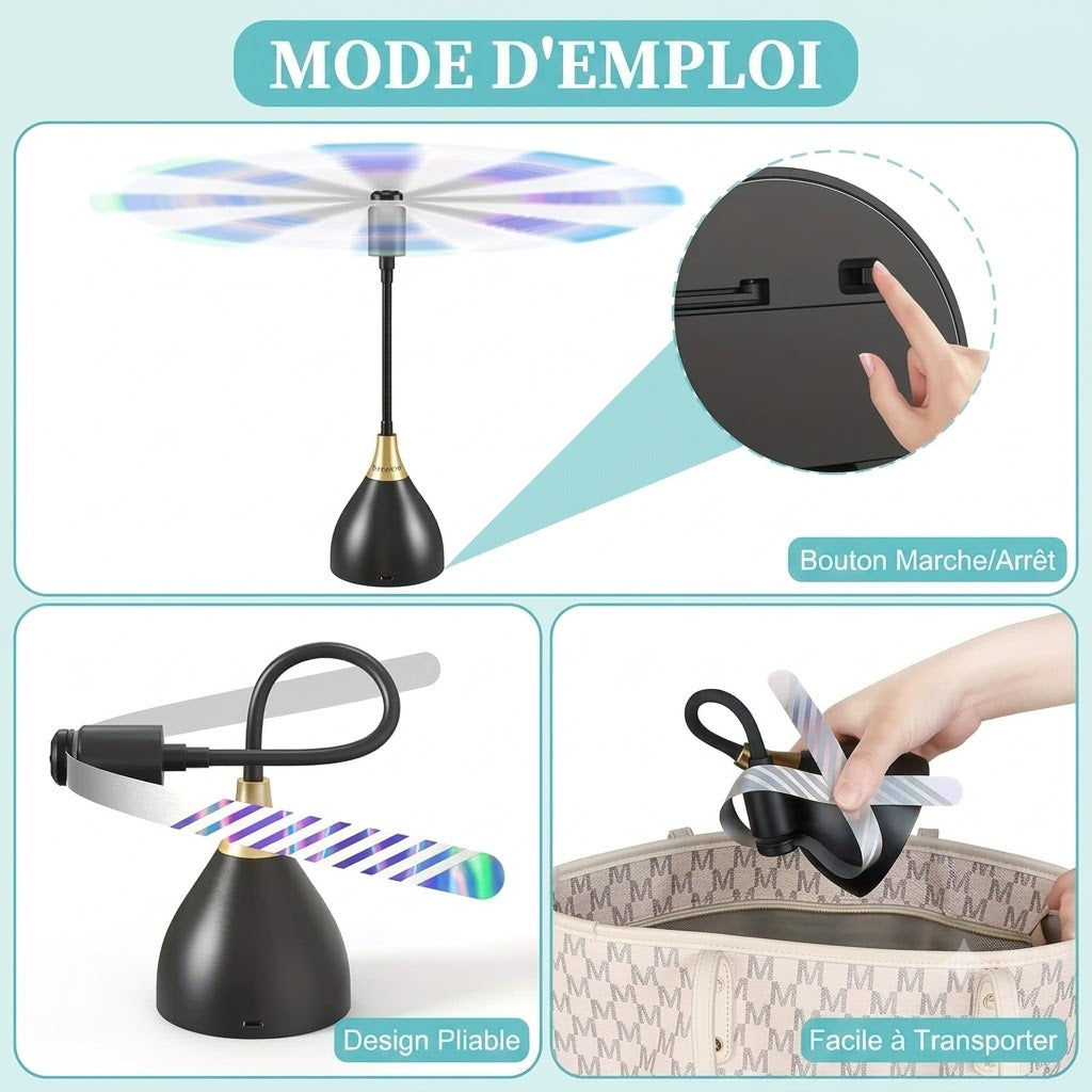 Ventilateur de table anti-mouches