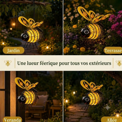 Lanterne Solaire Suspendue avec Abeilles – Éclairage Décoratif de Jardin