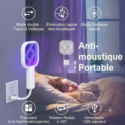 Mini Tapette à Mouches Électrique USB – Puissante & Portable pour Maison et Camping