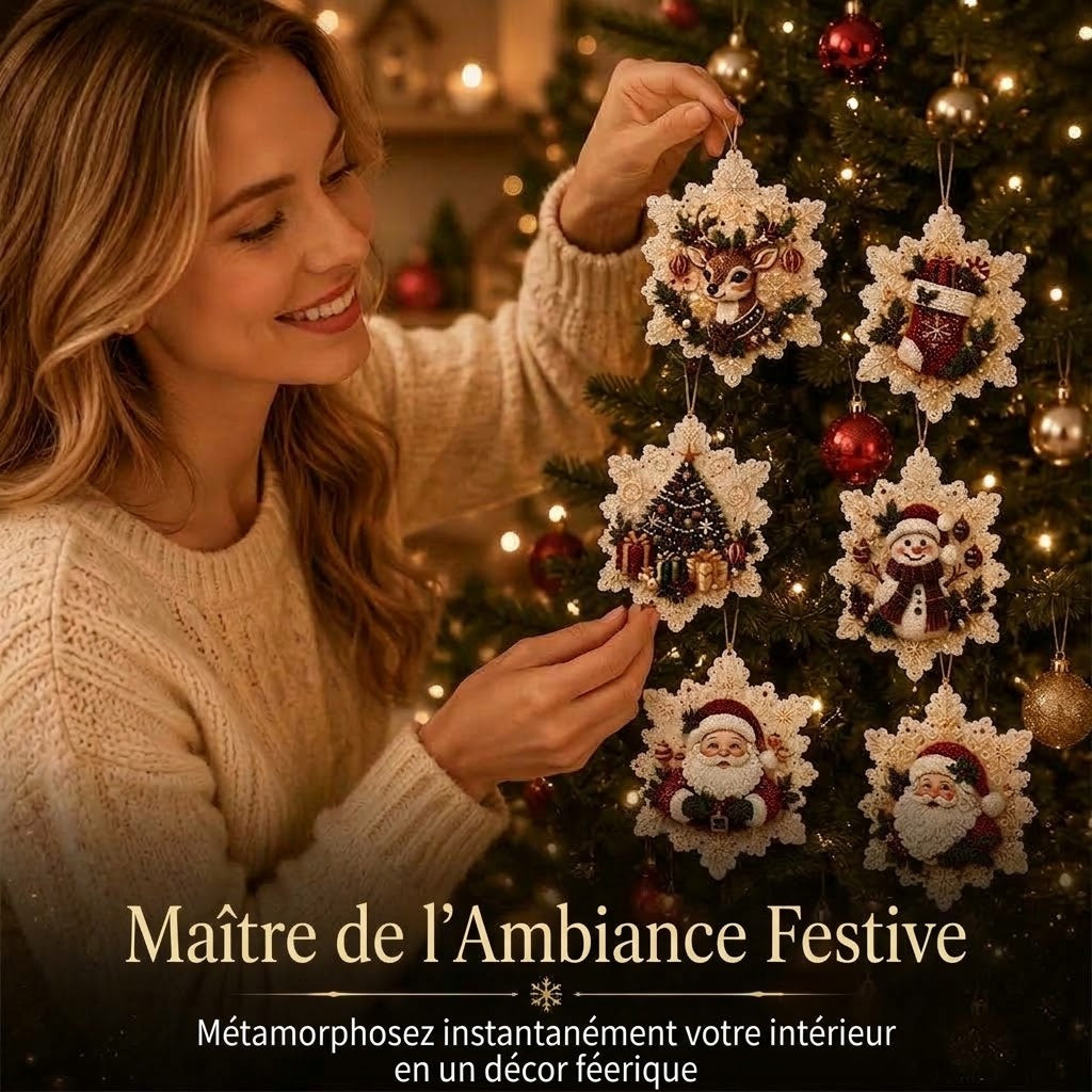 Kit de peinture et décorations de Noël DIY OmniLiving™ | Suspensions créatives pour le sapin de Noël