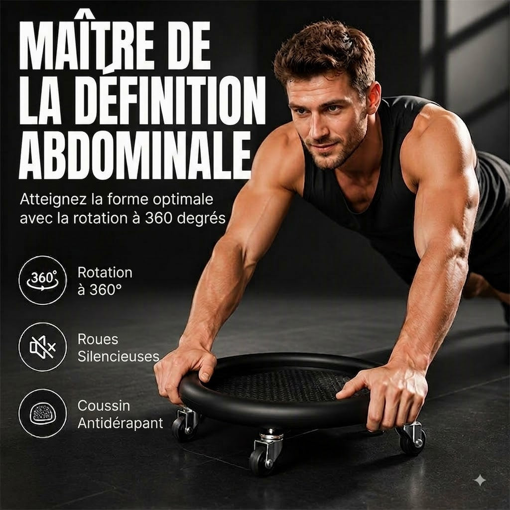 SilkEase™ Roue Abdominale avec Genouillère | Renforcement Abdominal & Gainage Efficace