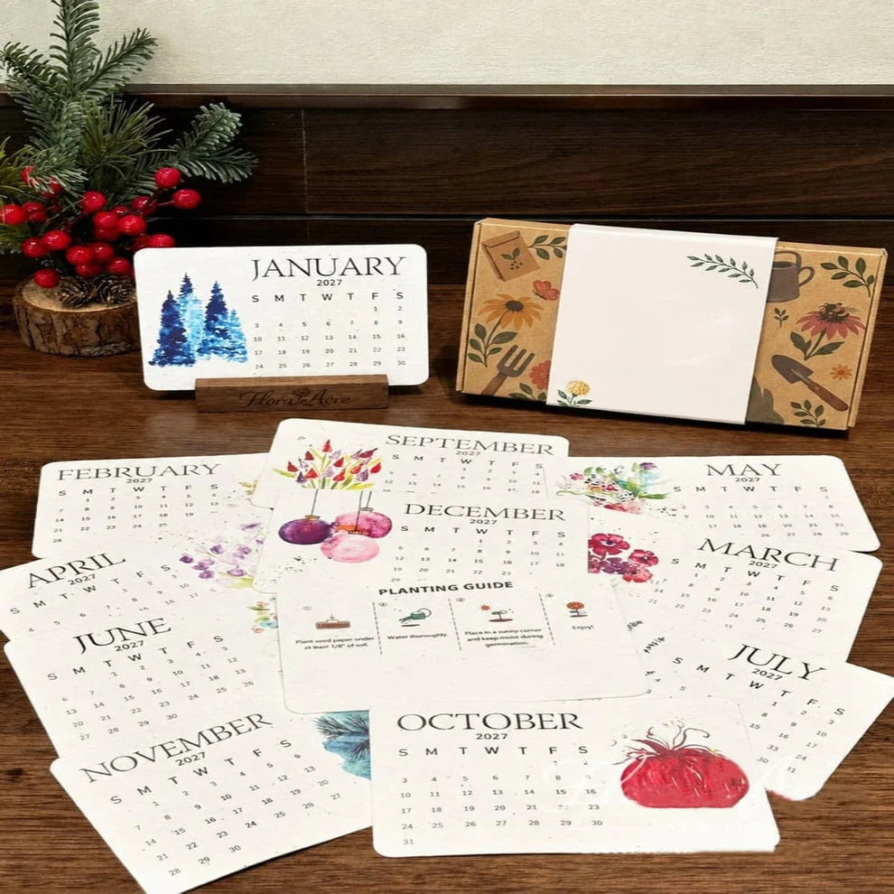 VaraLiving™ Calendrier à Planter 2027 (Papier Ensemencé Biodégradable)