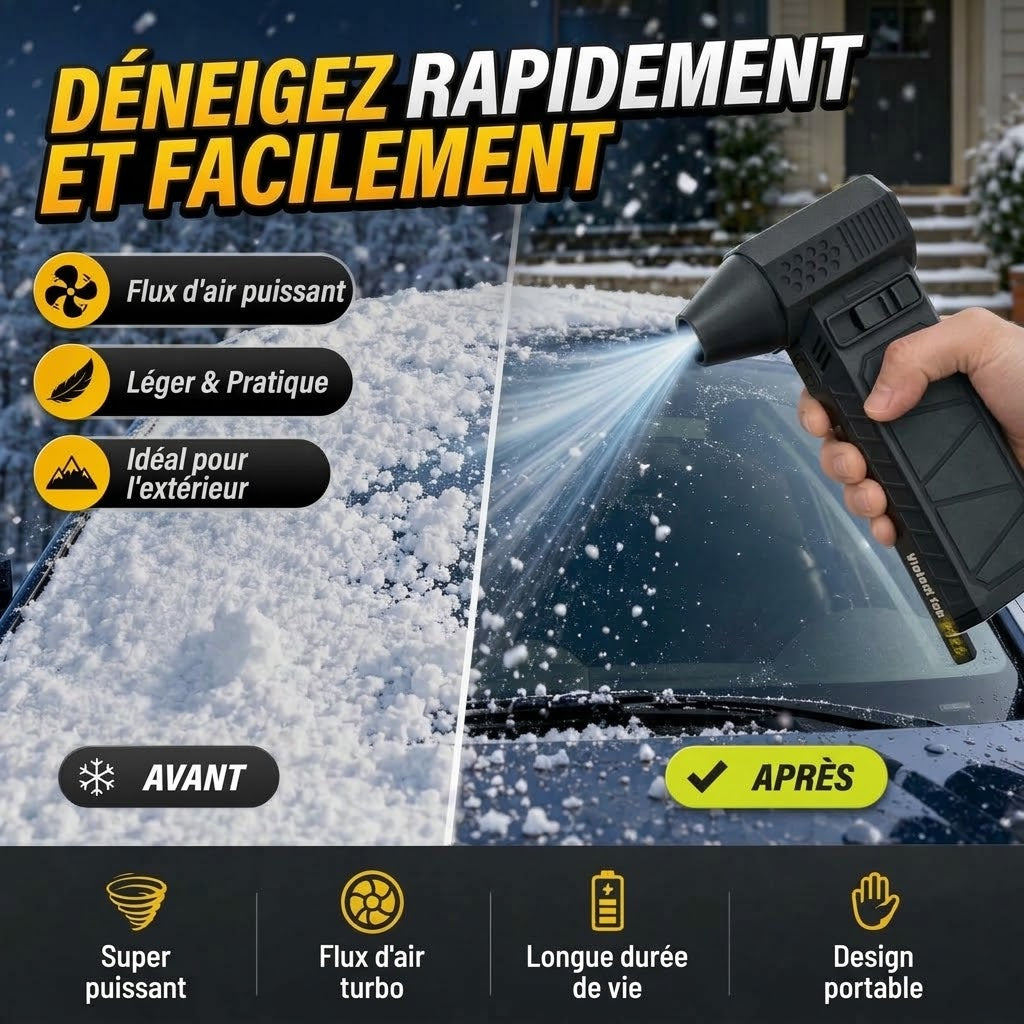 Souffleur turbo portable portatif FISHING™ | Souffleur d'air puissant pour le nettoyage et le séchage de voiture