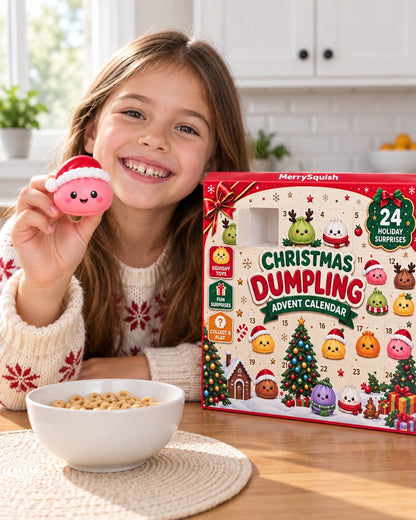 VaraLiving™ Calendrier de l'Avent 24 Squishies Raviolis (Anti-Stress)
