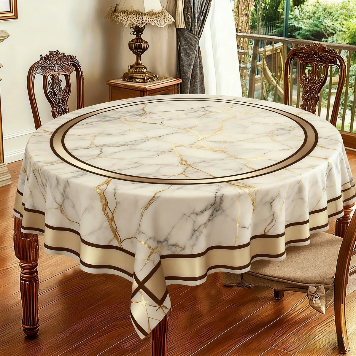 VaraLiving™ Nappe & Set de Table Imperméable Effet Marbre