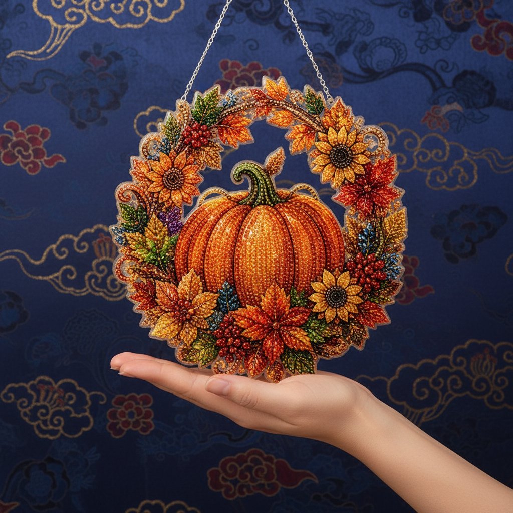 Couronne d'automne peinture diamant OmniLiving™ (kit de bricolage à faire soi-même)
