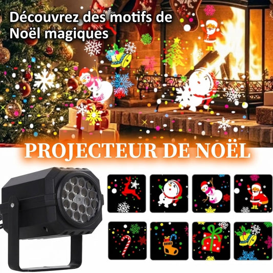 VaraLiving™ Projecteur LED de Noël Rotatif | 8 Motifs & Éclairage Extérieur Imperméable