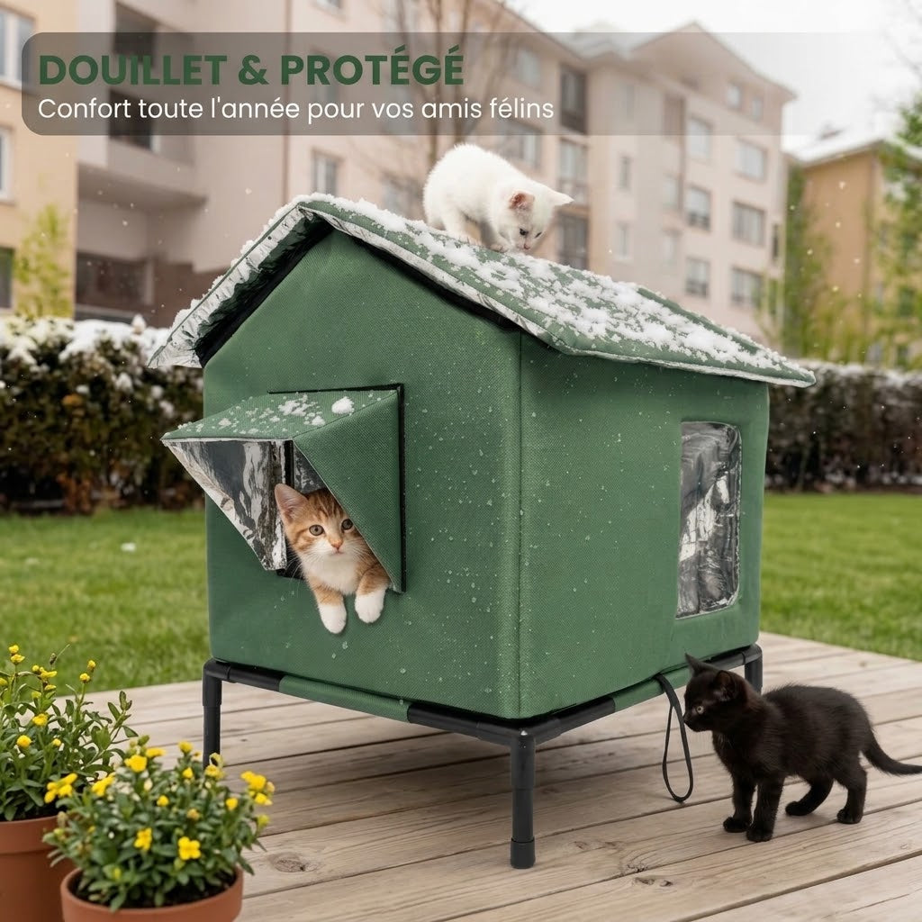 Maison surélevée pour chat d'extérieur OmniLiving™