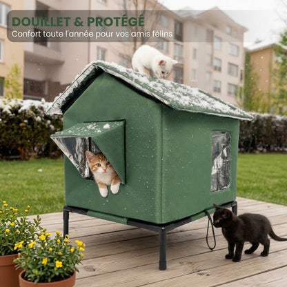 Maison surélevée pour chat d'extérieur OmniLiving™